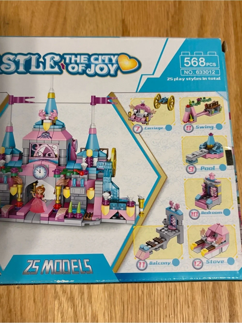 Castle The City of Joy Kids Building Set - Pink and Blue Blocks NEW